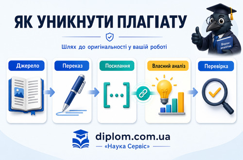 Інфографіка показує доброчесний спосіб уникнути плагіату в дипломній роботі
