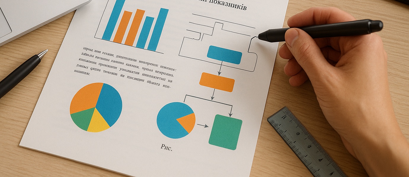 Оформлення графіків, діаграм і схем у дипломній роботі — приклад оформлення сторінки з візуальними елементами