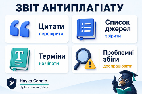 Інфографіка пояснює, як читати звіт антиплагіату в дипломній роботі