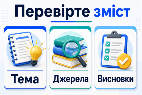 Інфографіка про перевірку змісту тексту після зауваження викладача щодо ChatGPT