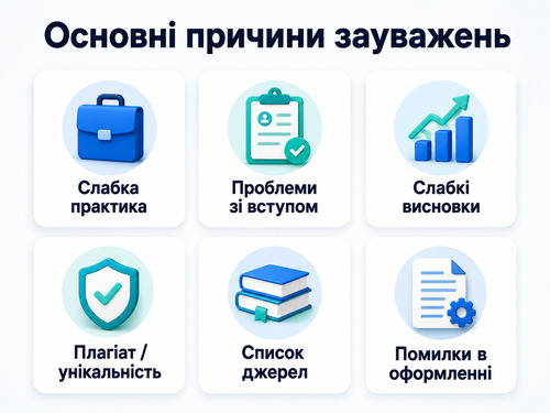 Основні причини, через які дипломну повертають на доопрацювання