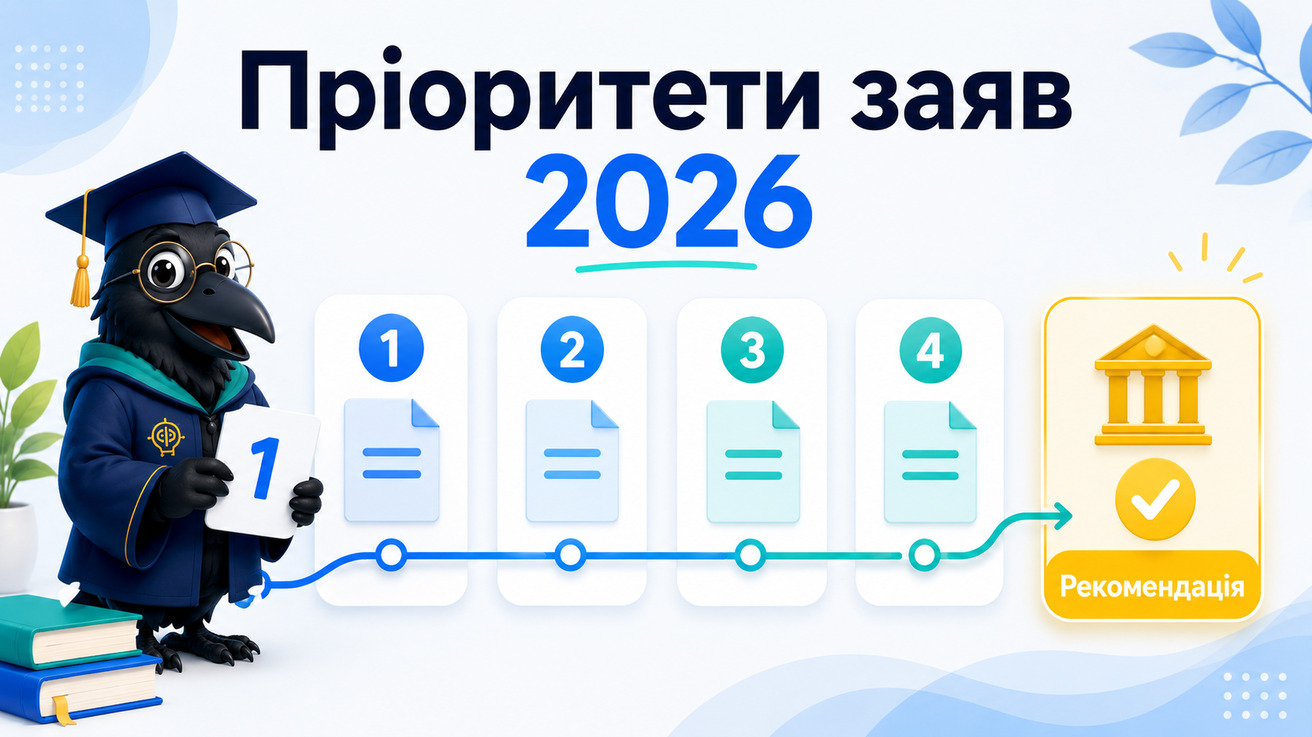 Пріоритети заяв під час вступу 2026 та послідовний вибір бюджетної рекомендації