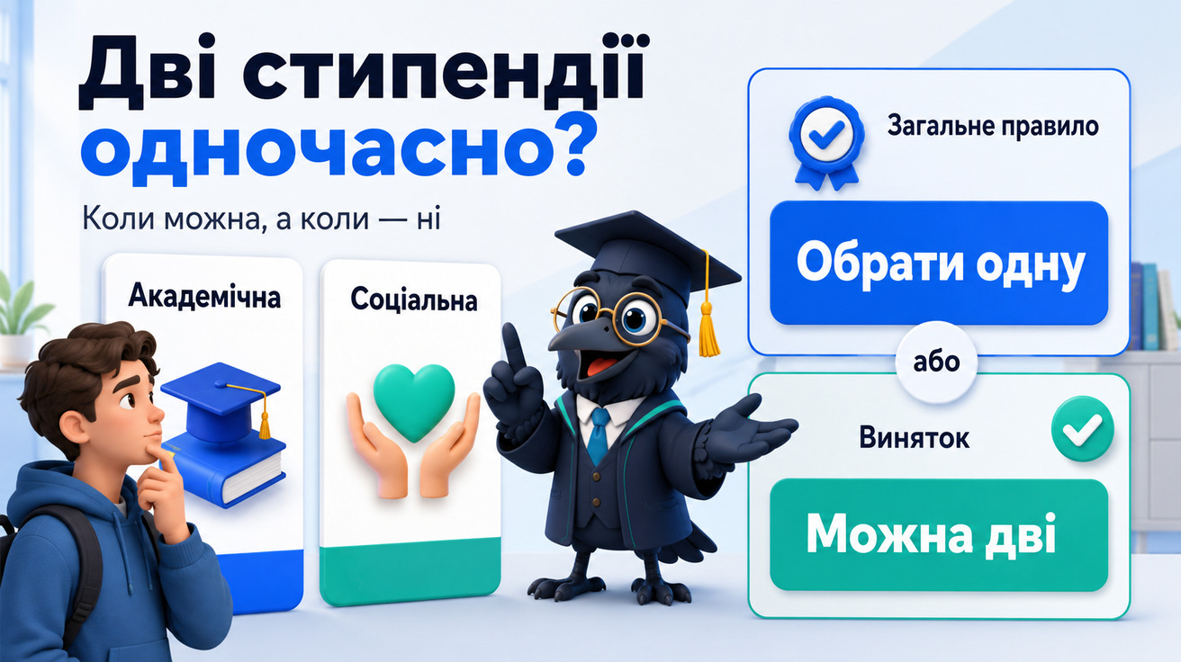 Чи можна одночасно отримувати академічну і соціальну стипендію