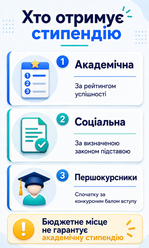 Хто і за яким принципом отримує студентську стипендію у 2026 році